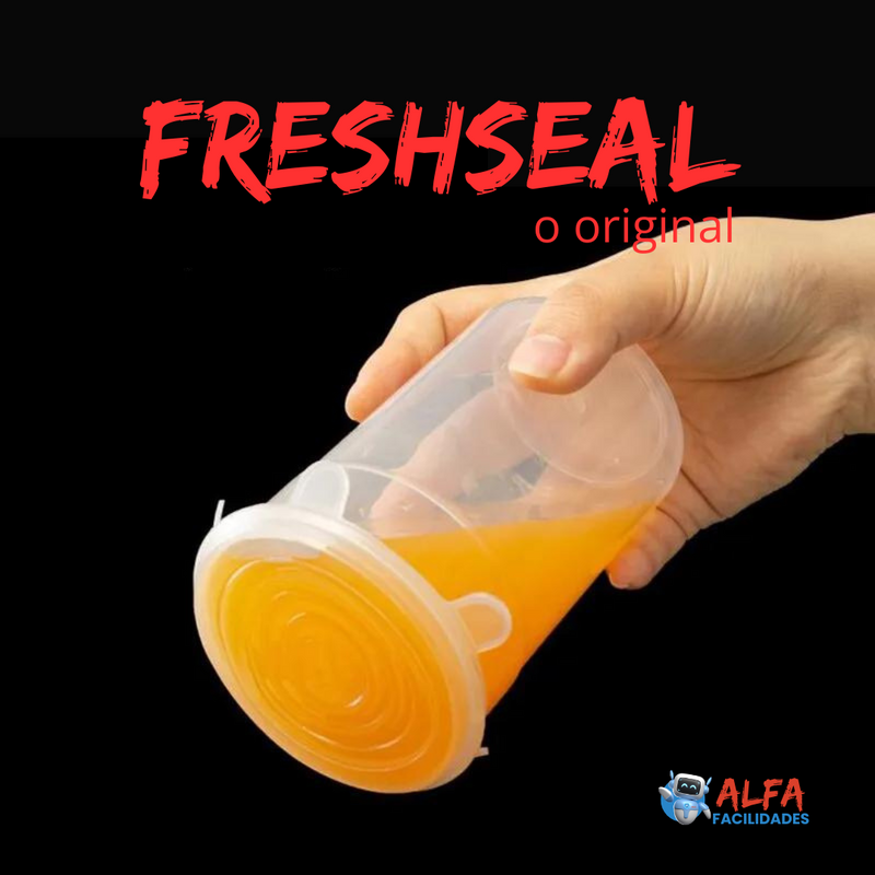 FreshSeal - Conjunto com 06 Capas de Silicone Transparentes Multiuso